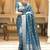 Rama silk blend jacuard work festival saree with unstitched blouse piece