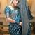 Rama silk blend jacuard work festival saree with unstitched blouse piece