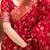 Red silk blend jacuard work festival saree with unstitched blouse piece