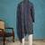 Blue viscose rayon bandhani printed kurta with dupatta & trouser set | trendy ethnic wear for women