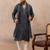 Blue viscose rayon bandhani printed kurta with dupatta & trouser set | trendy ethnic wear for women