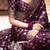 Wine silk blend jacuard work festival saree with unstitched blouse piece