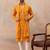 Rust viscose rayon bandhani printed kurta with dupatta & trouser set | trendy ethnic wear for women