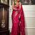 Pink silk blend jacuard work festival saree with unstitched blouse piece