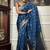 Rama silk blend jacuard work festival saree with unstitched blouse piece