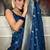 Rama silk blend jacuard work festival saree with unstitched blouse piece
