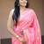 Baby pink silk blend jacuard work festival saree with unstitched blouse piece
