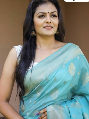 Sea green silk blend jacuard work festival saree with unstitched blouse piece 2
