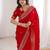 Red Embellished Zari Satin Heavy Work Saree