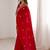 Red Embellished Zari Satin Heavy Work Saree