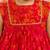 Girls's fuchsia chinon floral print knee length kurta and palazzo set