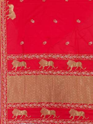 Ethnic Motifs Zari Art Silk Heavy Work Banarasi Sarees With Blouse  6