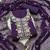 dark purple unstitched thread embroidery handwork with embroidered dupatta silk blend dress material