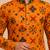 Boy's mustard rayon geometric print knee length kurta and pyjama set