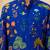 Boy's blue muslin floral print thaigh length kurta and wide leg pant