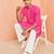 Boy's pink cotton striped knee length kurta