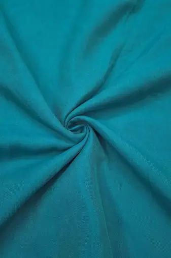 teal blue unstitched thread embroidery handwork with embroidered dupatta silk blend dress material