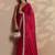 Red Solid Saree With Unstitched Blouse Piece