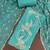 sea green unstitched thread embroidery handwork with embroidered dupatta silk blend dress material