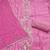 pink unstitched thread embroidery handwork with embroidered dupatta silk blend dress material