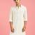Boy's cream fine satin solid knee length kurta