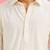 Boy's cream fine satin solid knee length kurta