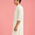 Boy's cream fine satin solid knee length kurta