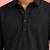 Boy's black fine satin solid knee length kurta