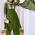 Mehendi embroidery mul cotton kurta with plazzo and duptta set