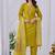 Mehendi green embroidery rayon kurta with pant and duptta set