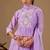 Lavender embroidery mul cotton kurta with pant and duptta set