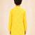 Boy's yellow cotton digital print knee length kurta