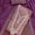 lavender unstitched thread work beads work with embroidered dupatta viscose salsa dress material