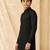 Boy's black georgette embroidered thaigh length kurta