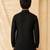 Boy's black georgette embroidered thaigh length kurta