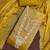 light yellow unstitched thread work beads work with embroidered dupatta viscose salsa dress material