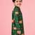 Boy's green rayon digital print knee length kurta