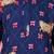 Boy's blue rayon digital print knee length kurta