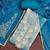 blue unstitched thread work beads work with embroidered dupatta salsa dress material