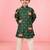 Boy's green rayon digital print knee length kurta