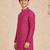 Boy's fuchsia rayon digital print knee length kurta