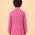 Boy's pink cotton striped knee length kurta