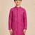 Boy's fuchsia rayon digital print knee length kurta