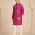 Boy's fuchsia rayon digital print knee length kurta