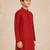 Boy's maroon rayon digital print knee length kurta