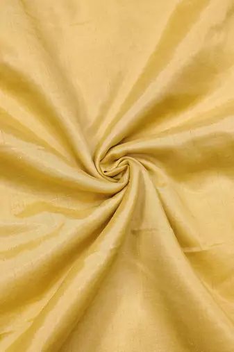 yellow unstitched thread embroidery handwork with digital printed woven dupatta dress material