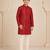 Boy's red rayon digital print knee length kurta