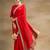 Red Embroidered Saree With Blouse