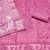 pink unstitched thread embroidery handwork with digital printed woven dupatta dress material