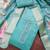 sea green unstitched thread embroidery handwork with digital printed woven dupatta dress material